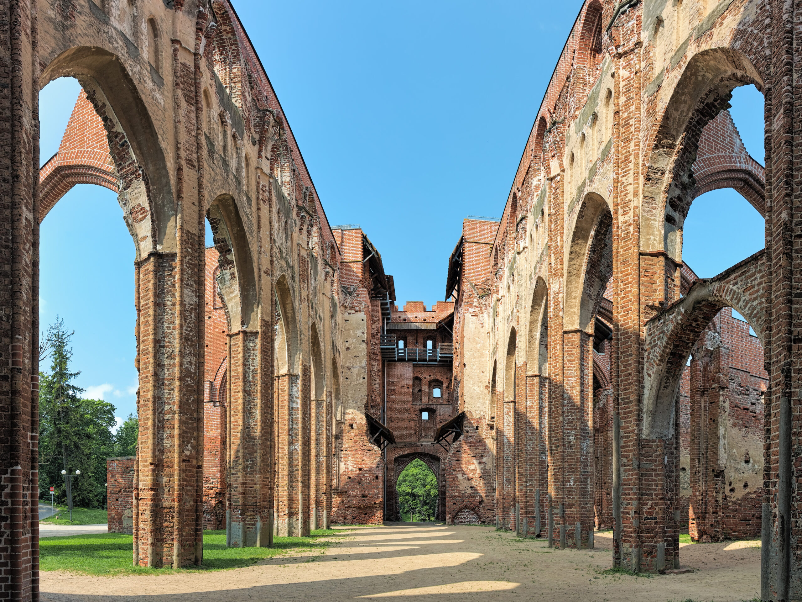 Ruins of Cathedral in Estonia. The cathedral was built from the 13th to 15th century and was abandoned and began to fall apart from the second half of the 16th century.